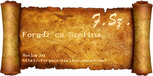 Forgács Szelina névjegykártya